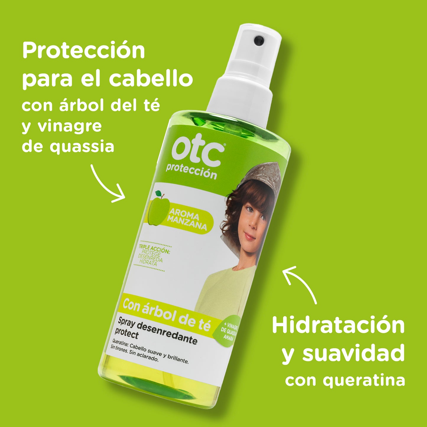 Spray Desenredante Manzana - OTC Protect - Protege, Desenreda, Hidrata - 250ml