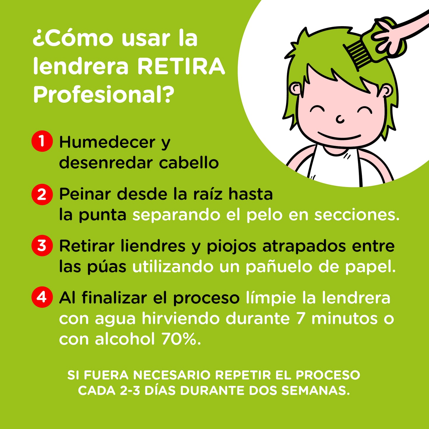 Lendrera Estriada para eliminación eficaz sin tirones - OTC Antipiojos