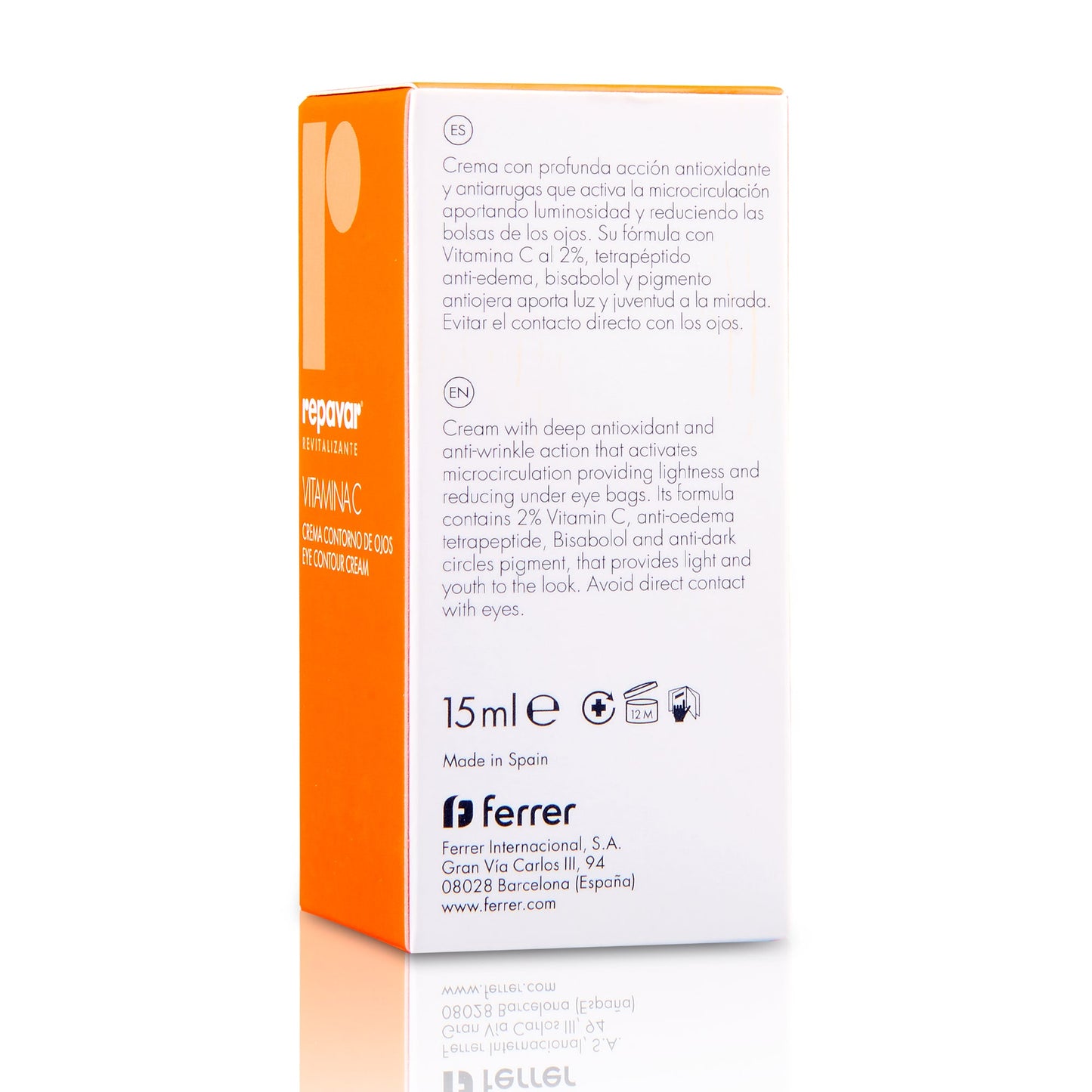 Revitalizante Contorno de Ojos previene y trata signos de fatiga y envejecimiento. Acción antiarrugas