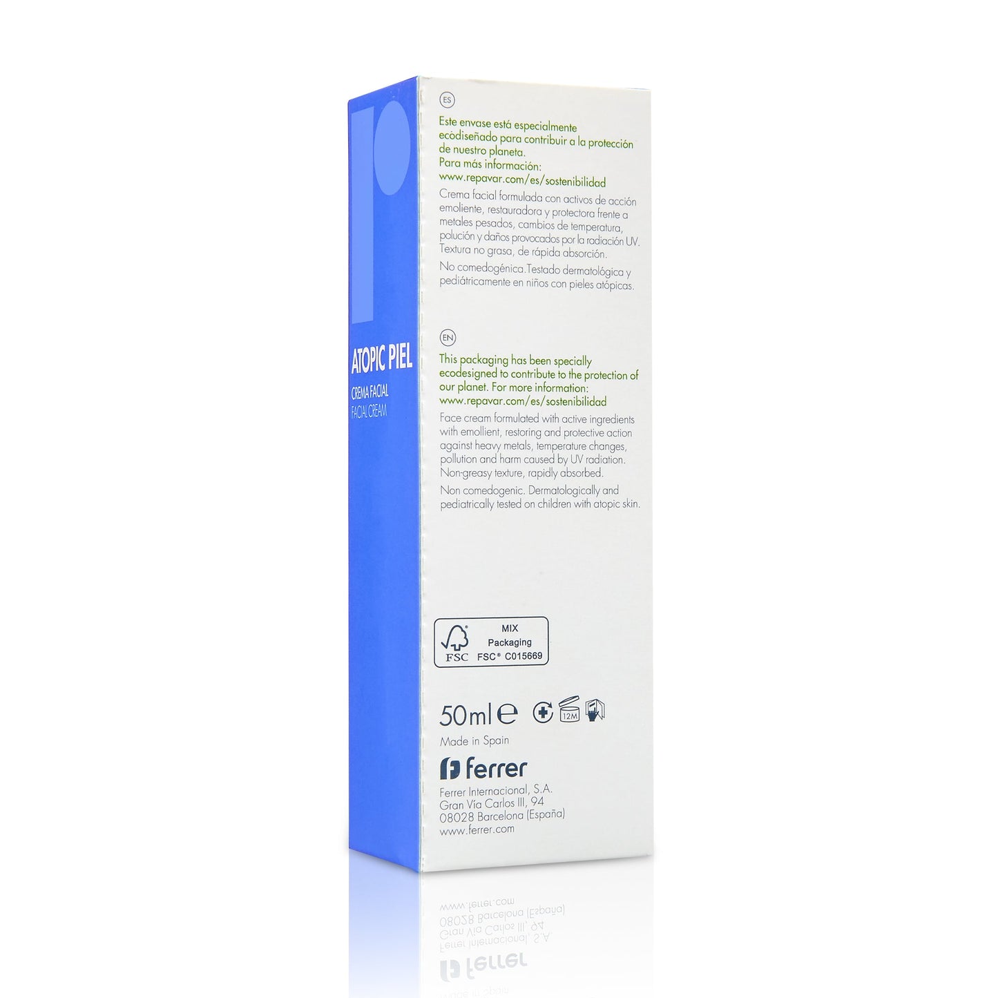 Atopic Piel Crema Facial reparadora y regeneradora que combate la irritación y picor. Apto pieles infantiles