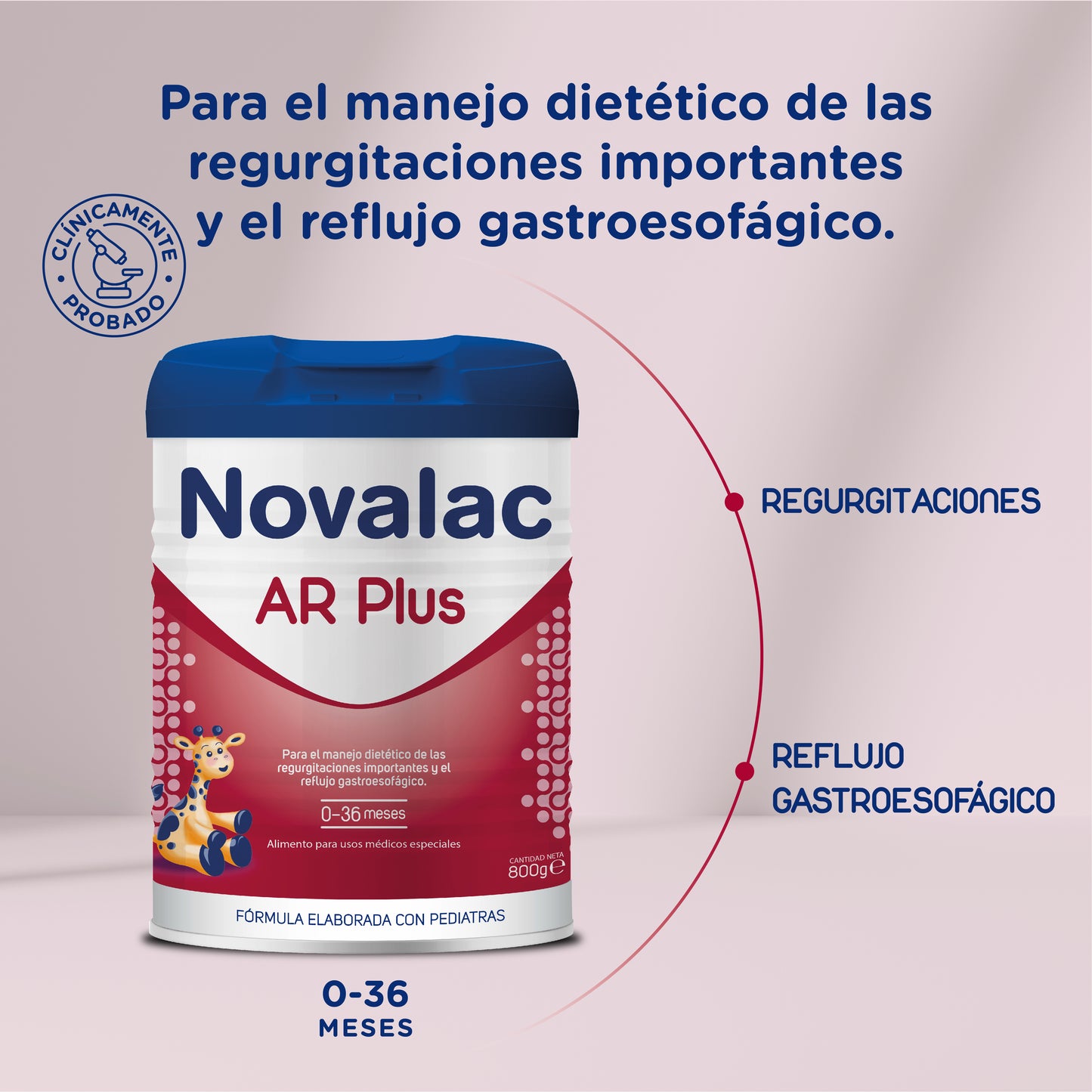 Novalac AR Plus Antiregurjitaciones 0-36 meses, 800g
