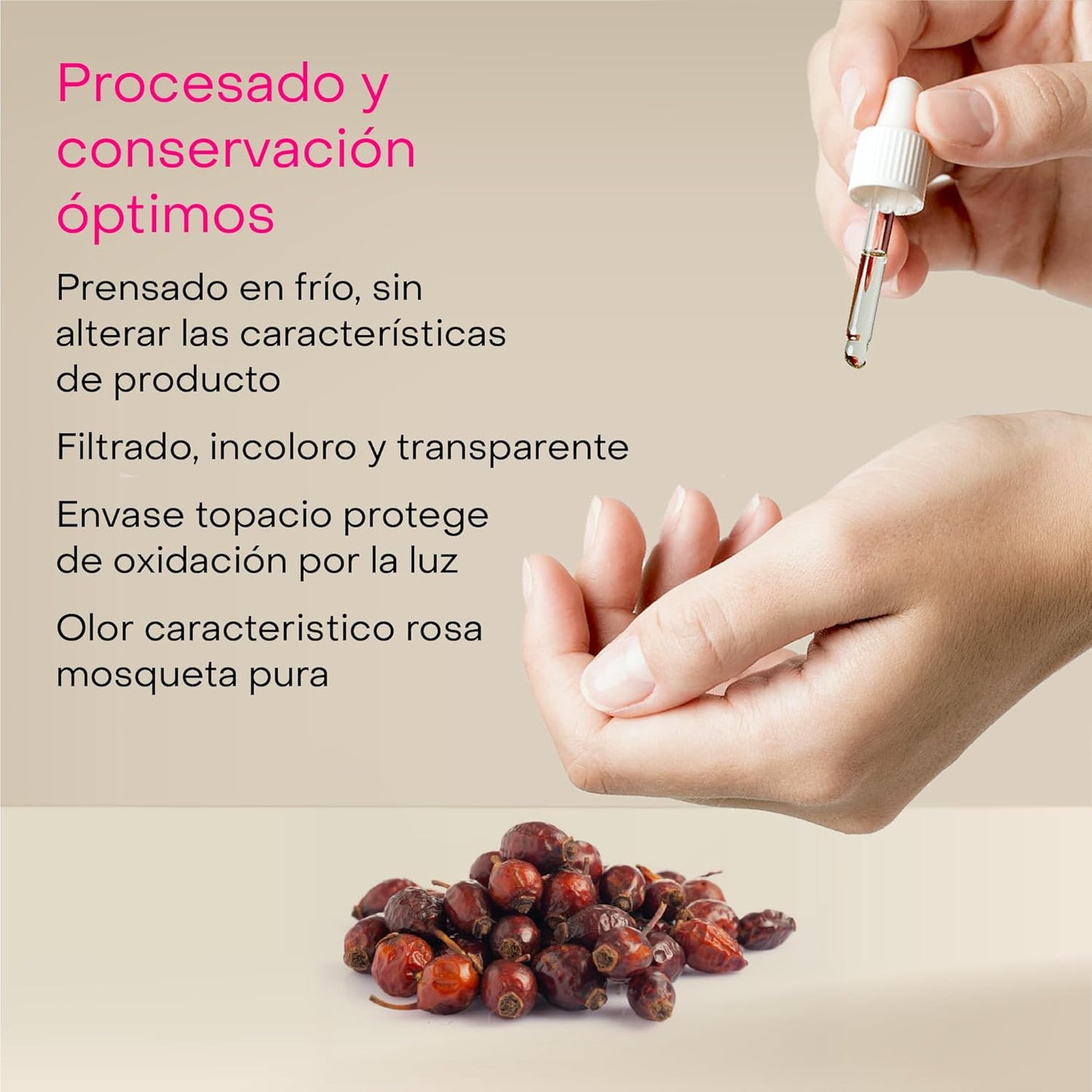 Repavar - Aceite 100% Puro Rosa Mosqueta Primera Presión en Frío, Alta capacidad Regeneradora para Cicatrices - Incluye Aplicador Roll On y Cuenta Gotas - 15 ml