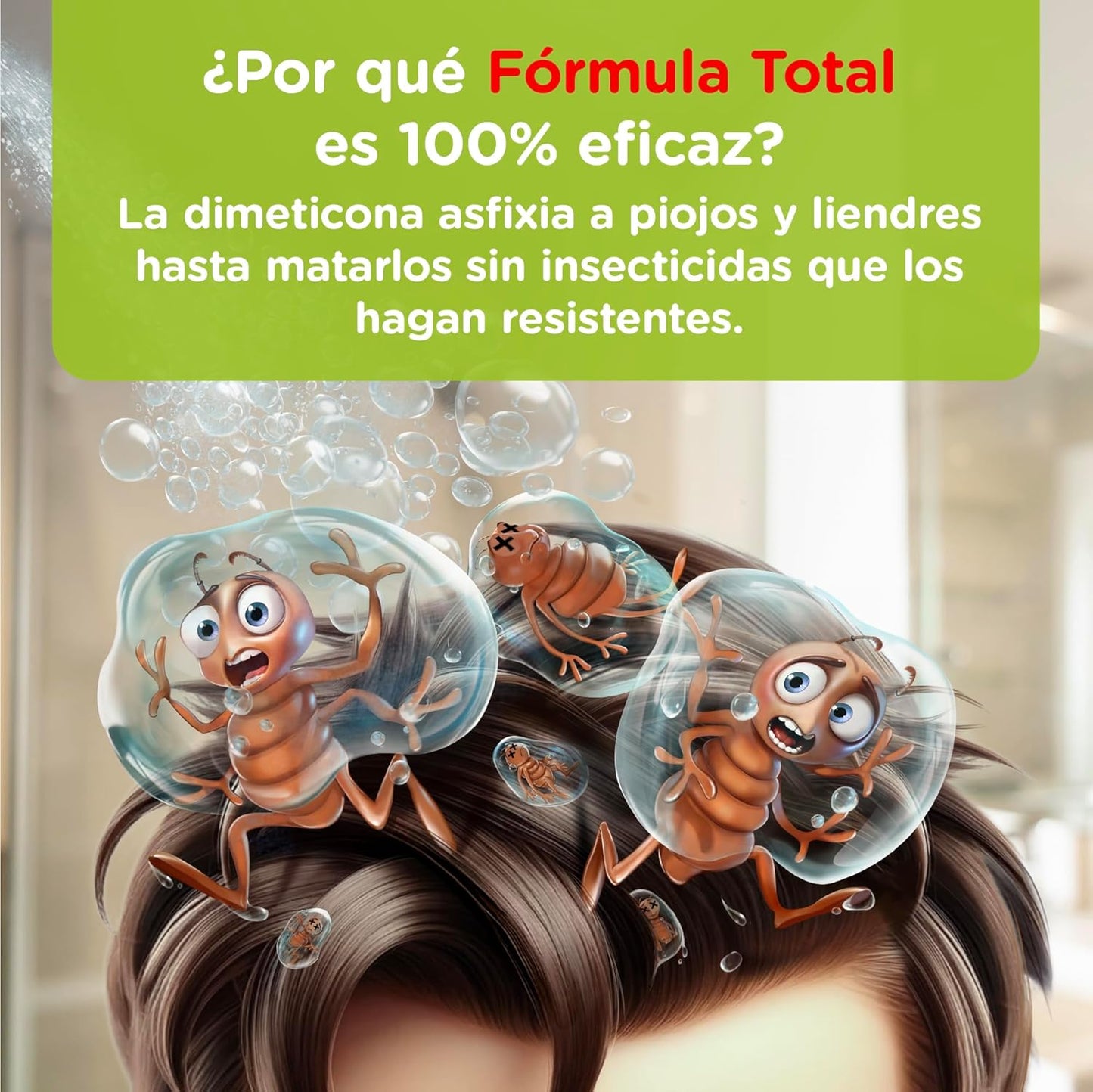 Spray Antipiojos Fórmula Total - Eficaz en 2 Minutos - OTC Antipiojos