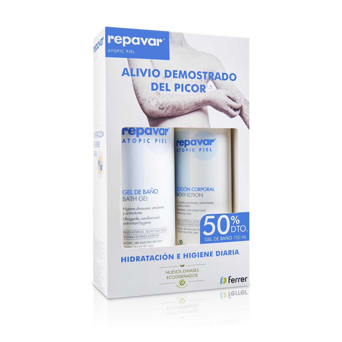 Atopic Piel Pack Ahorro Gel de baño + Loción acción reparadora y alivia picor