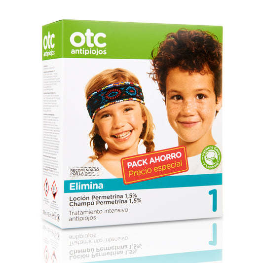 Pack Permetrina para Eliminar Piojos y Liendres - OTC Antipiojos - 125ml