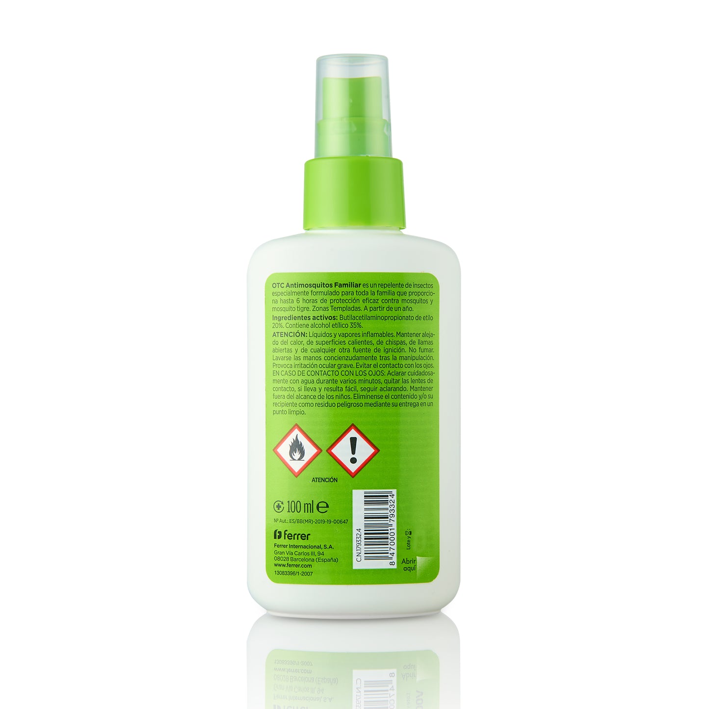 Familiar Spray Repelente de Insectos - OTC Antimosquitos - 100ml