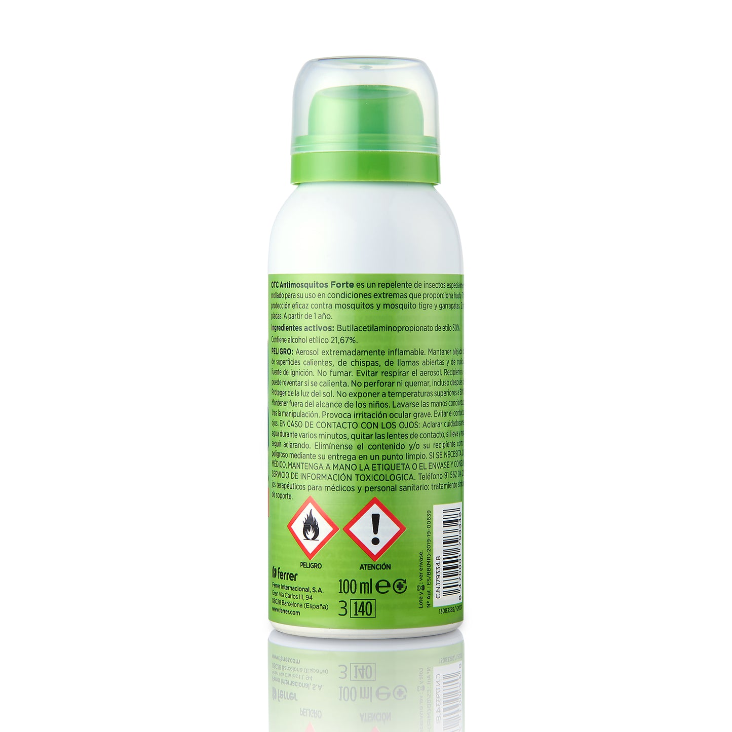 Aerosol Forte Repelente de Insectos eficaz 7h - OTC Antimosquitos  - 100ml