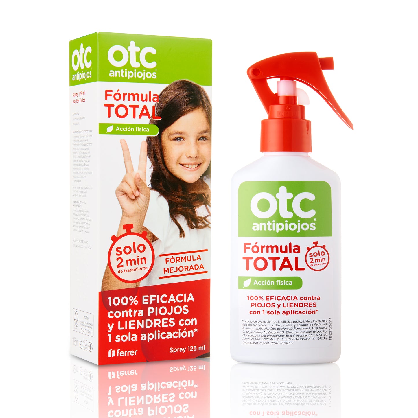 Spray Antipiojos Fórmula Total - Eficaz en 2 Minutos - OTC Antipiojos