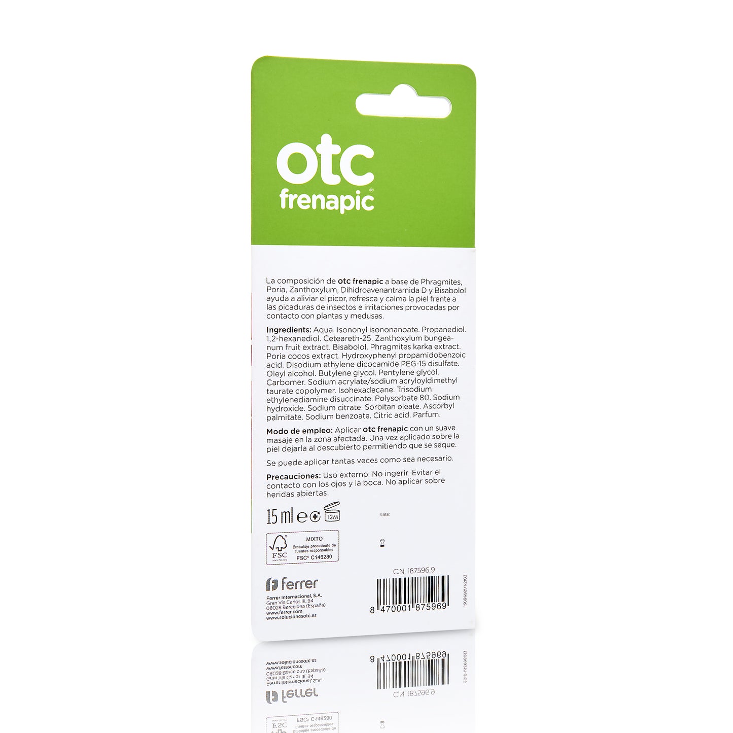 Emulsión Roll On Alivia y Calma Rápidamente el Picor 15ml - OTC Frenapic