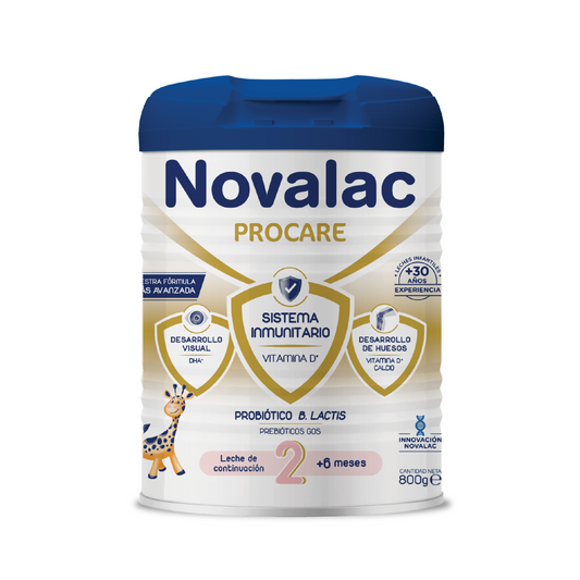Novalac Procare 2 Leche de Continuación 6-12 Meses con DHA, Hierro y Vitaminas - 800 g