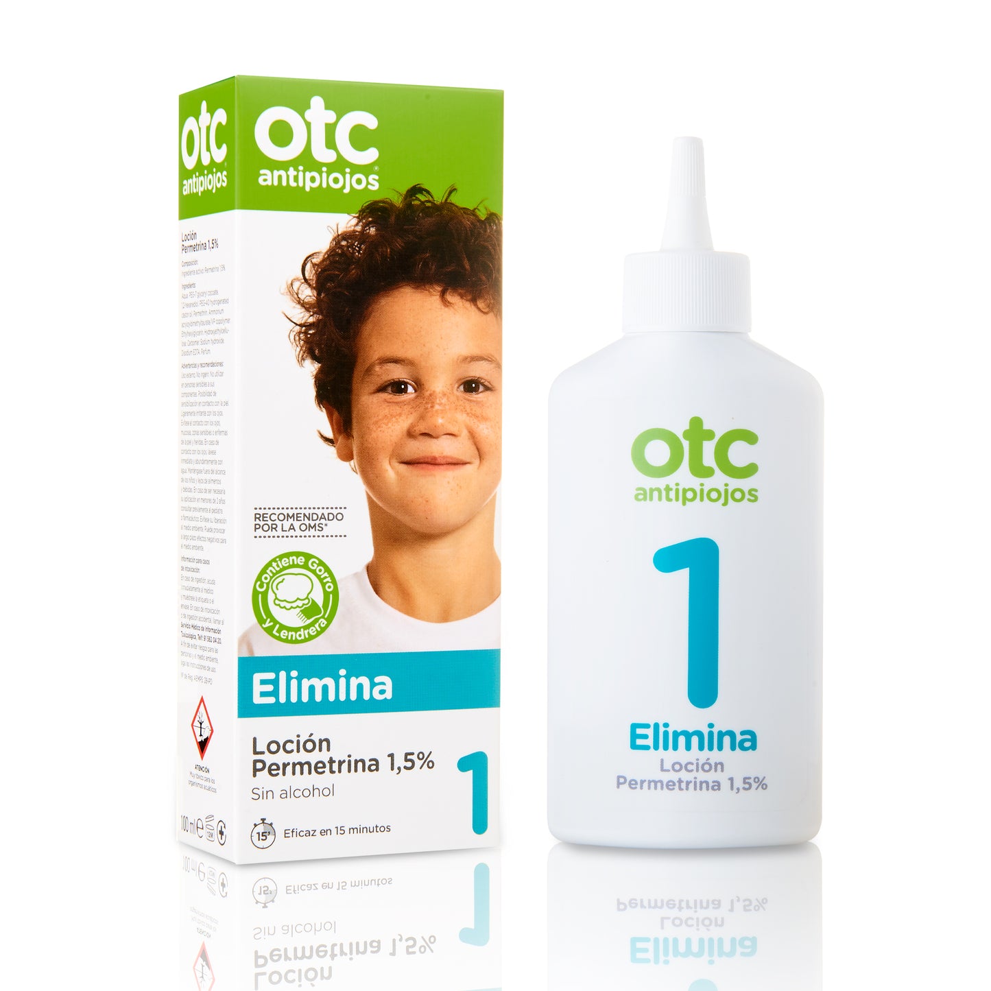 OTC Antipiojos Permet Loción 1,5% - Elimina en 15 minutos - 200 ml