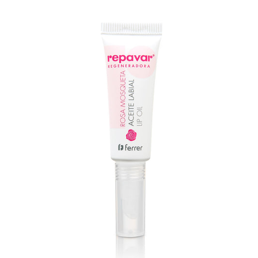 Regeneradora Lip Oil Aceite Labial con Rosa Mosqueta tono natural - Nutre y Regenera, efecto gloss