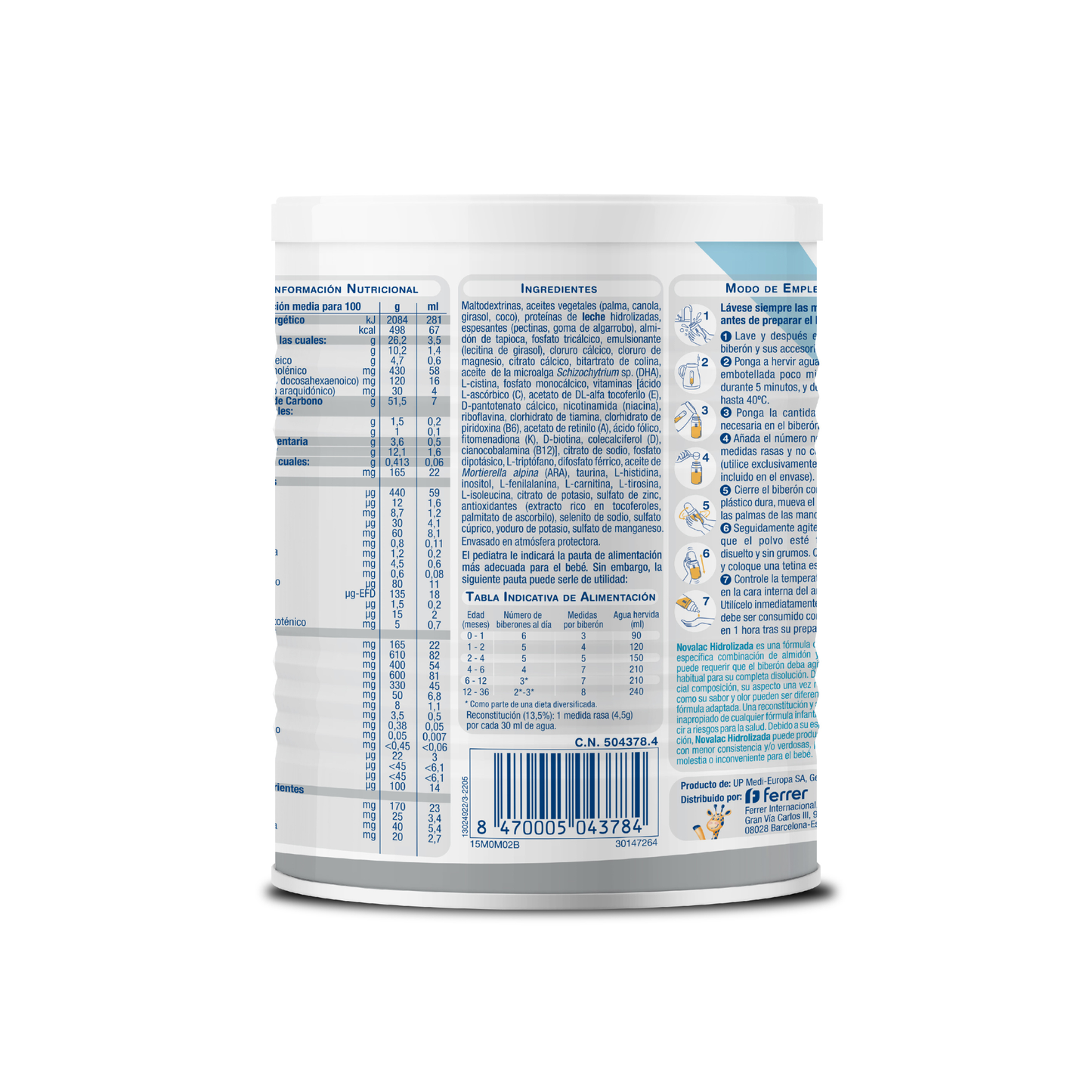 Novalac Hidrolizada - 0-36 meses - 400g