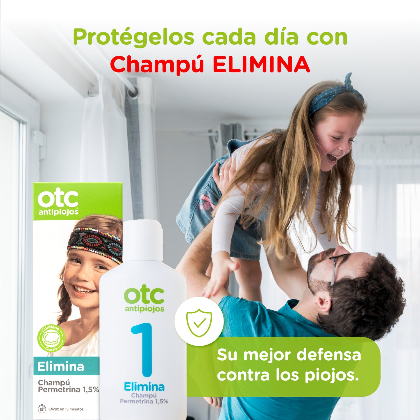 Champú Permetrina 1,5% - OTC Antipiojos  - Eficaz en 15 Minutos - 125ml