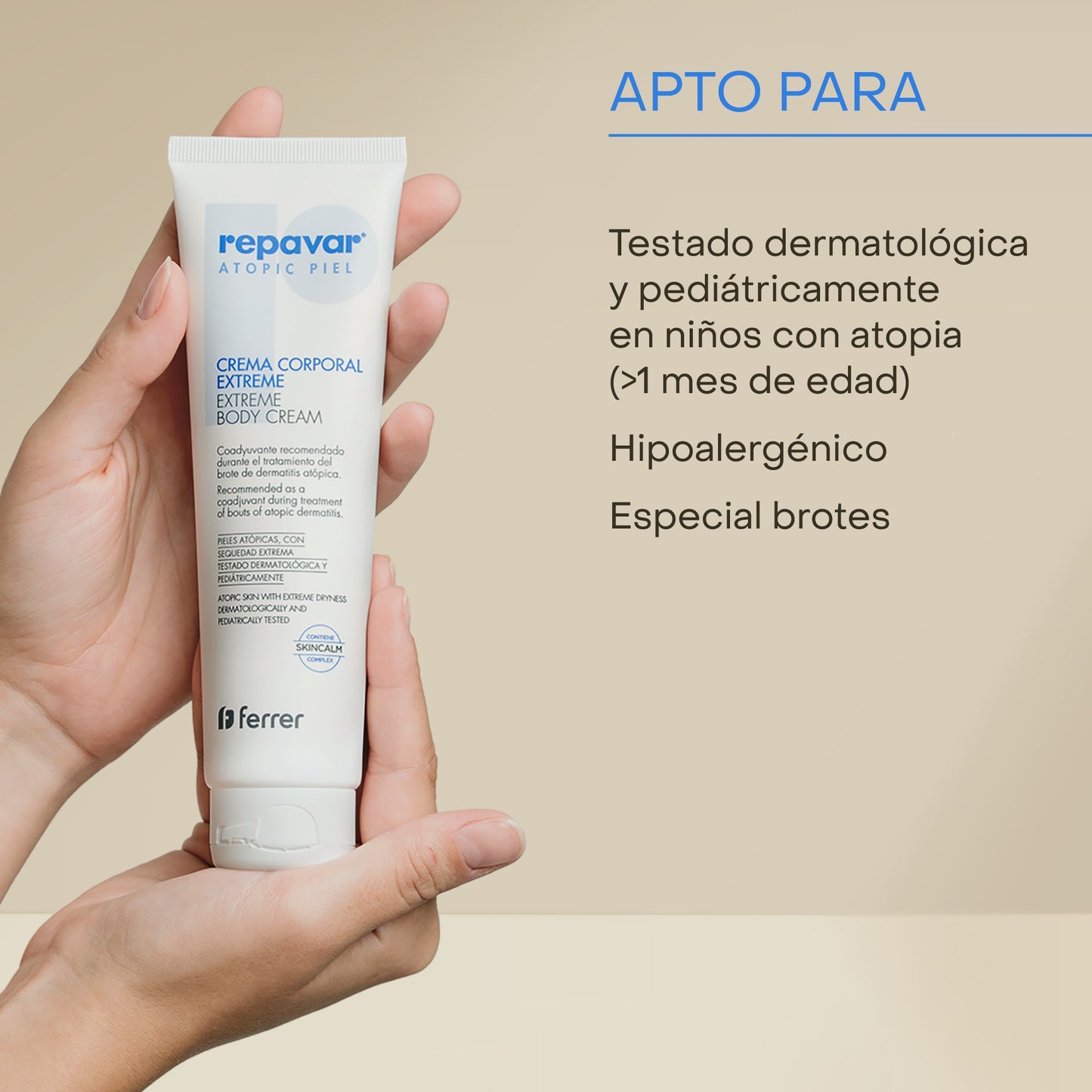 Atopic Piel Crema Corporal Extrem trata el brote de atopía, alivia el picor y refuerza barrera cutánea