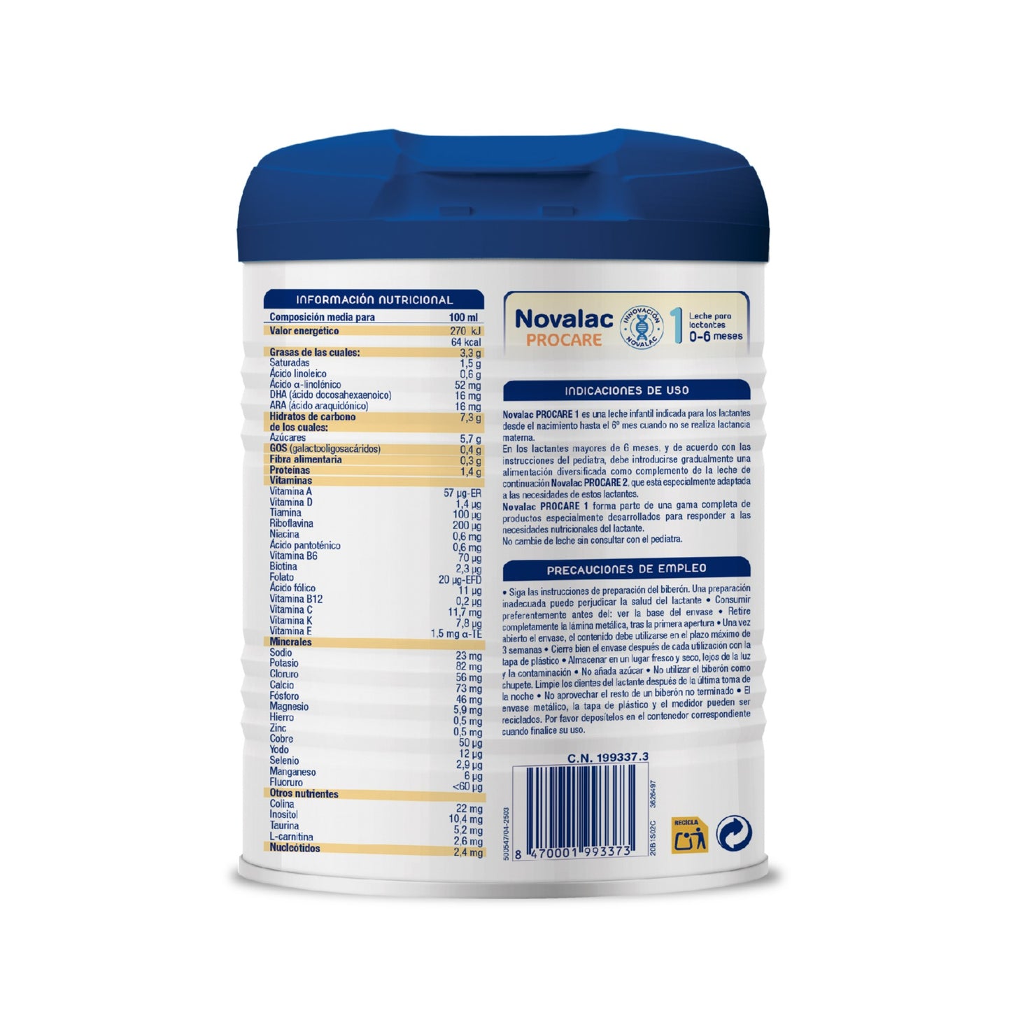 Novalac Procare 1 Leche de Inicio de 0-6 meses - 800g